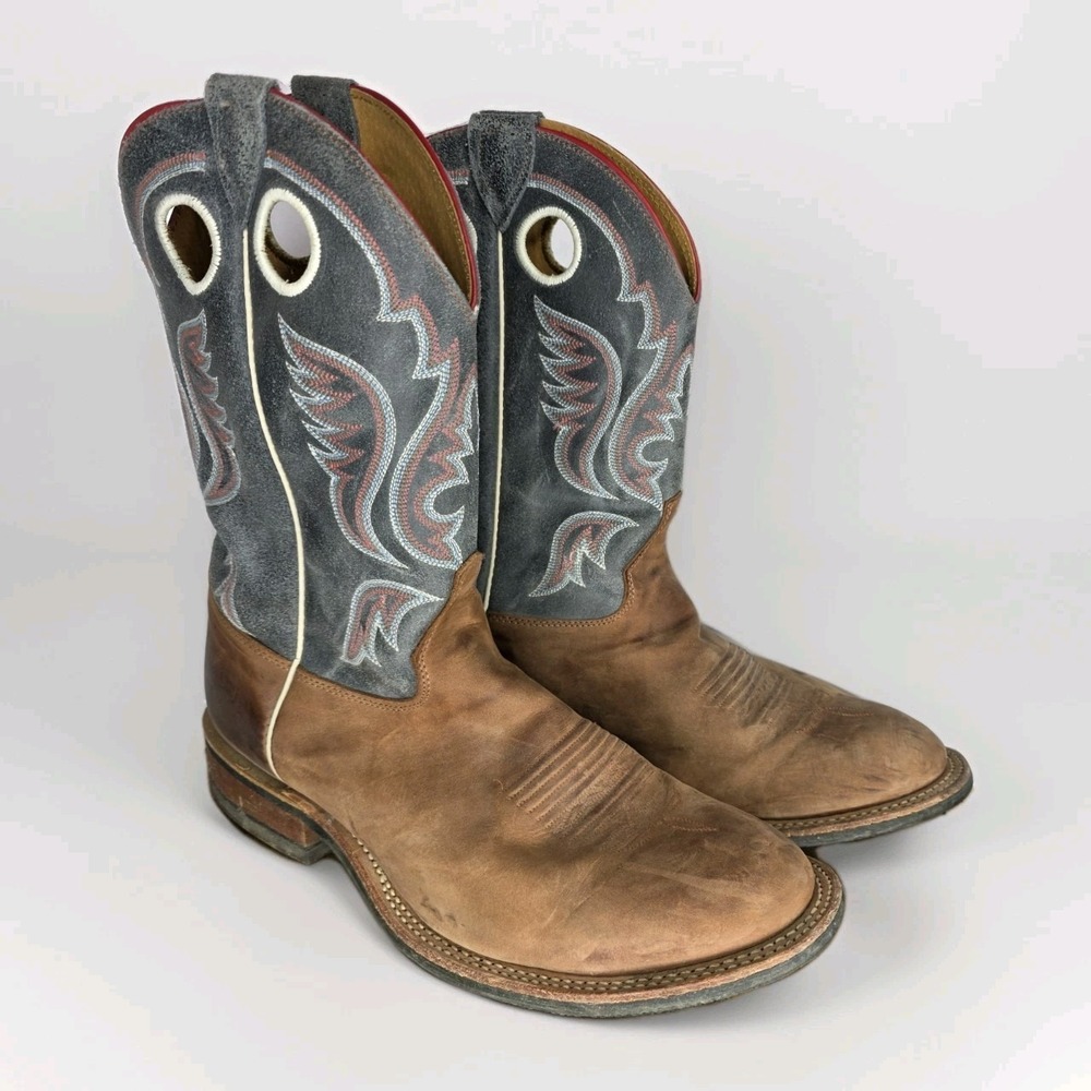Justin Men's 10.5EE Bent Rail Cognac Round Toe Cowboy Western Boot Rodeo BR350